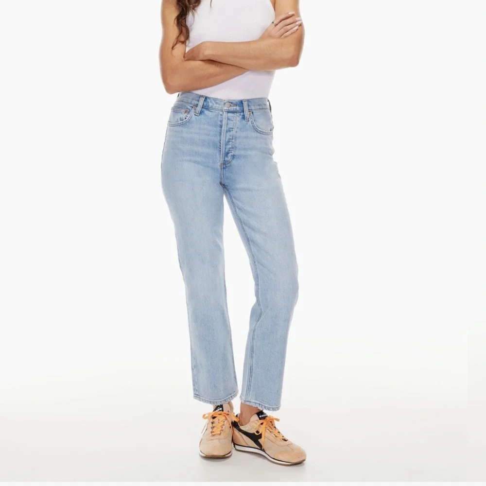 ARITZIA DENIM FORUM ARLO BLONDIE BLEU SIZE 24. WORN ONCE. - Picture 2 of 6